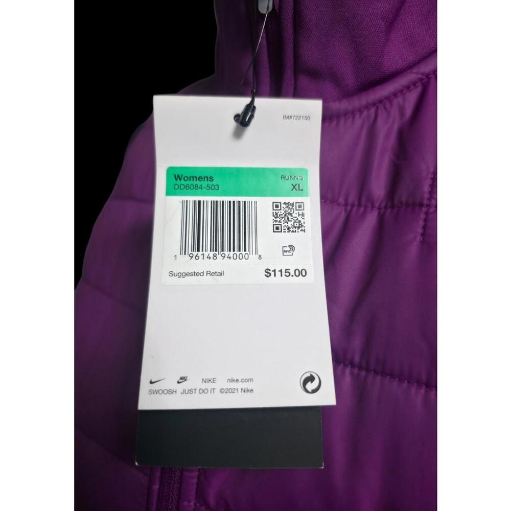 Women's  Deep Purple Nike Running "Therma-FIT" Vest Size XL NWT - Picture 8 of 12